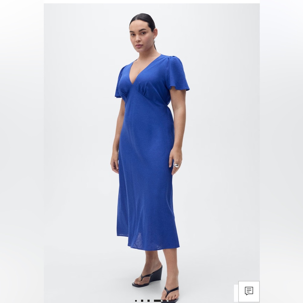 Mango Linen Blend Dress